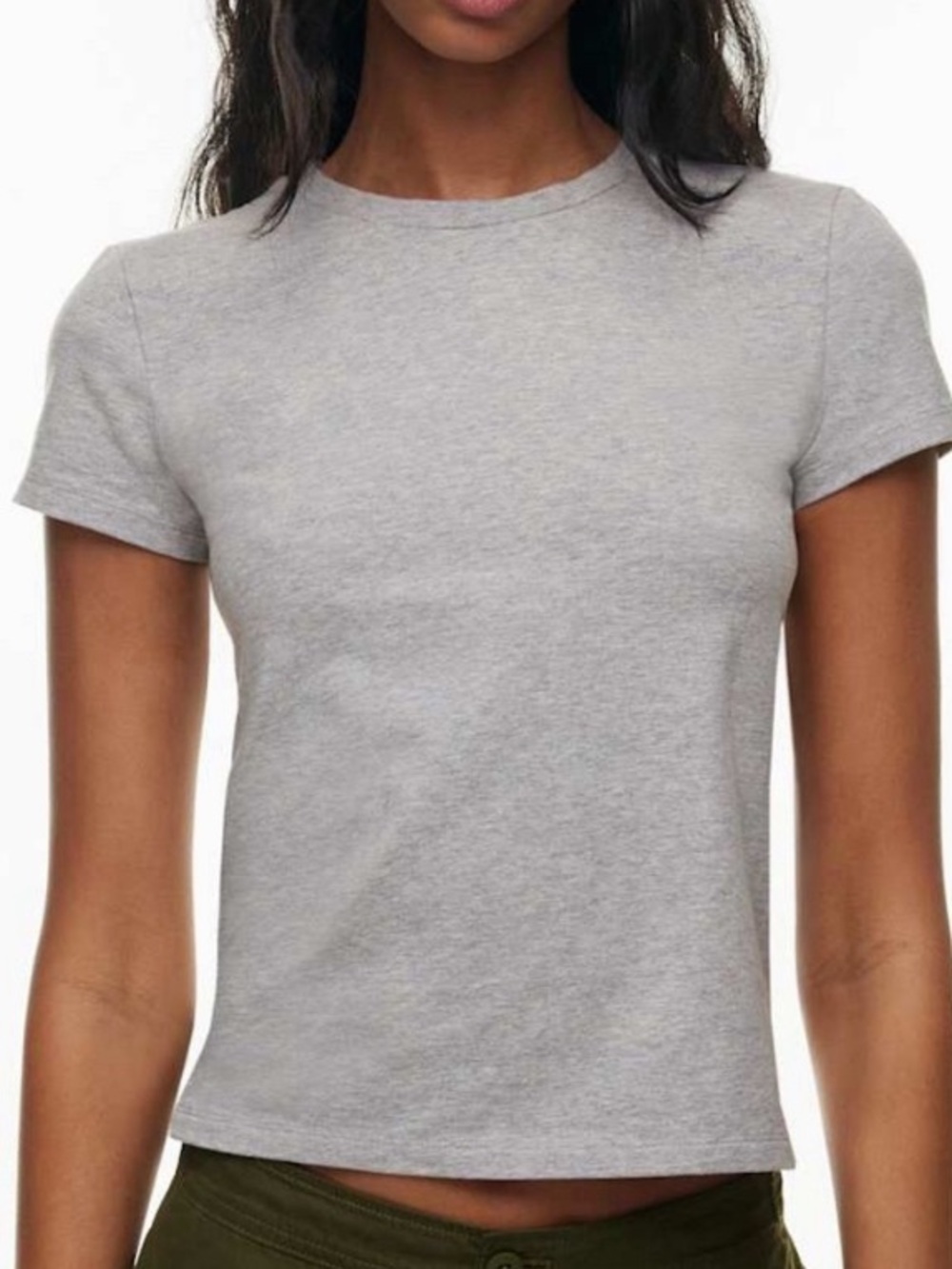 Aritzia TNA Hold-It Ortiz Short Sleeve Tee - Heather Gray